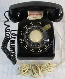 Vintage BELL TELEPHONE - WESTERN ELECTRIC Brand, ROTARY DIAL Telephone, BLACK Color
