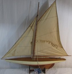 AUTHENTIC MODELS Brand, Vintage SAILBOAT MODEL, Wooden Construction, LARGE Approximately 42'