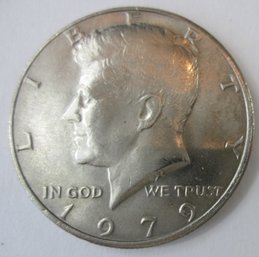 Authentic 1979P KENNEDY HALF DOLLAR $.50, PHILADELPHIA Mint, Clad Content, Discontinued United States