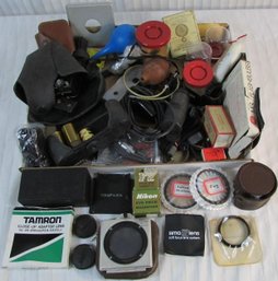 Quantity BOX LOT! Vintage CAMERA Accessories & Stuff, I'm Tired Of Listing Them Now