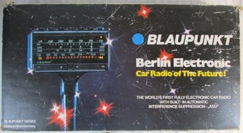 NIB! Vintage BLAUPLUNKET Brand, ELECTRONIC CAR RADIO, Model ACR-BERLIN, Made In West Germany