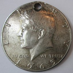 Authentic 1965P KENNEDY SILVER Half Dollar $.50, Philadelphia Mint, 40 Percent Silver, United States