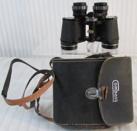 Vintage BINOCULARS With COMPASS Brand Case, 7 X 35 Magnification, Appx 6'