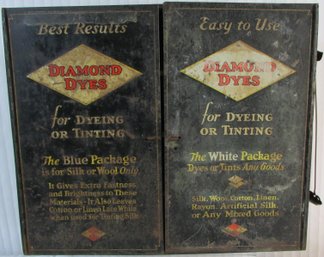 Vintage DIAMOND DYES Brand, METAL Advertising Display Cabinet