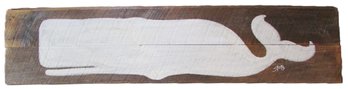 Signed, Original On Wood, Adopt A Whale 'STUART,' Approx 59' X 14' Size