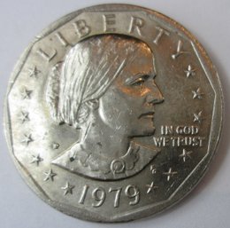 Authentic 1979P SUSAN B. ANTHONY Dollar $1.00, PHILADELPHIA Mint, Copper Nickel Composition, Discontinued