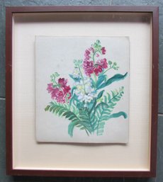 Vintage Botanical Wall Art, SNAPDRAGON Flowers, Approx 16.5' X 15' Nicely Framed