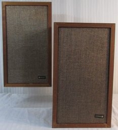 SET Of 2! Vintage CRITERION 77 Brand, Cabinet 30W SPEAKERS, Model 99-02321WX, Approx 19' Tall