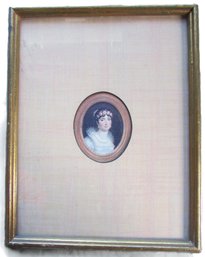 Vintage PORTRAIT Of A WOMAN Print, Small Cameo Style, Approximately 10' X 8,' Framed