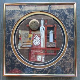 Signed JO NELSON Original, Dimensional Wall Assemblage, Shadowbox Style, Approx 14' X 14,' Beautifully Framed