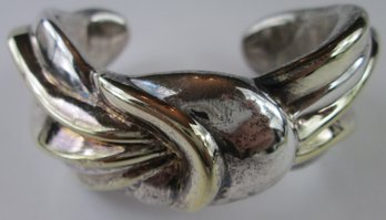 Contemporary Chunky  BRACELET, Knotted BOW Design, Sterling .925 Silver Construction