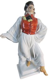 Signed HEREND Figurine, Hand Painted DANCER, Nicely Detailed, Made HUNGARY, Appx 11' Tall