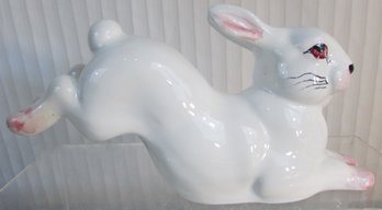 Signed ROSENTHAL NETTER, Whimsical Running BUNNY RABBIT Figurine, Made In ITALY, Approx 9.5' Long