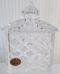 Vintage GORHAM Brand Novelty, Covered Candy Box, Pressed Crystal Glass, Approx 6' Tall