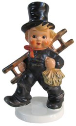 Signed GOEBEL Figurine, Hand Painted 'CHIMNEY SWEEP' Nicely Detailed, Made W GERMANY, Approx 5.25' Tall