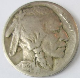 Authentic 1920P BUFFALO NICKEL $.05, Philadelphia Mint, Discontinued Design, United States Type Coin