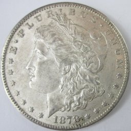 Authentic 1878S MORGAN SILVER Dollar $1.00, San Francisco Mint, 90 Percent SILVER, Discontinued United States