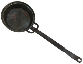 Vintage Long Handle FRYING PAN, COPPER Finish, Cast Iron? Handle, Large Approx 18' Long