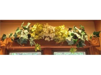 Faux FLORAL SPRAY Or SWAG, YELLOW & WHITE Blooms With Greenery, 30' Size