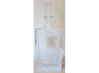 Modern CELEBRATION CRYSTAL Brand, DECANTER With STOPPER, 12' PRESSED GLASS