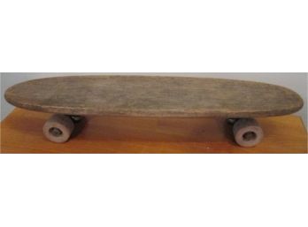 Vintage Oval SKATEBOARD SHORT BOARD, Basic 22 1/2' Length, Solid Oak