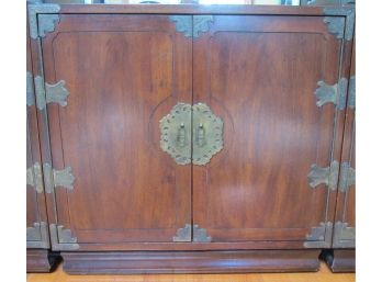 Vintage HENREDON STORAGE CABINET, Solid Doors, PAN ASIAN Collection, Wood Construction