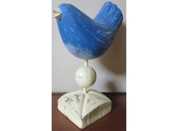Signed FORESIDE, BLUEBIRD Carving On Stand, Decorating Decor