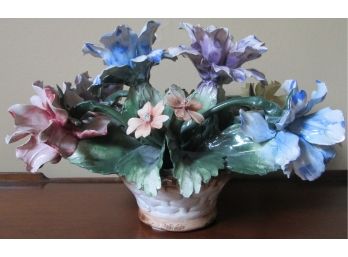 Vintage CAPODEMONTE Floral Arrangement, Hand Made