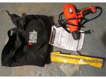 Quality BLACK & DECKER Brand, Electric DRILL With Carrycase, Appears Good Condition