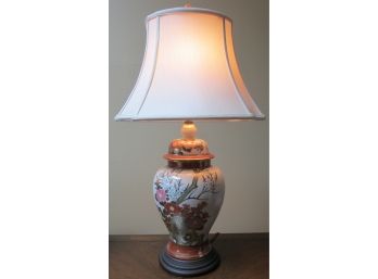Vintage TABLE LAMP, ASIAN GINGER JAR Design, Cherry Blossom Decoration, Working Condition