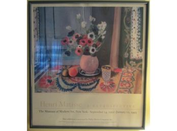Vintage HENRI MATISSE Reproduction, Nicely Framed Print With Plexiglass, Circa 1993