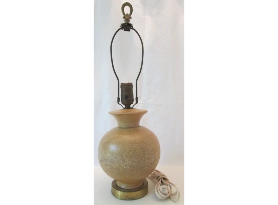 Vintage Electric TABLE LAMP, Asian GINGER JAR Shape, Matte SPECKLED Glaze, Working Condition