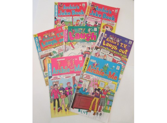 Set Of 7! Vintage COMIC Books Circa 1970s, Archie & Me, Archie's TV Laugh Out, Archie's Joke Book,