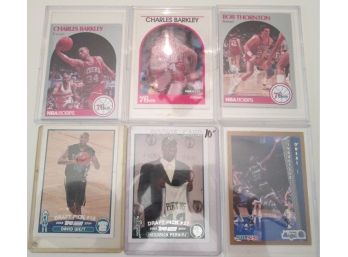 Set Of 6! Vintage BASKETBALL CARDS, David West, Hendrick Perkins, Charles Barkley, Bob Thornton, Shaq