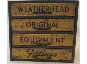 Vintage WEATHERHEAD Brand, METAL Tool Chest, 4 Drawers, Includes Some Fittings