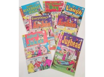 Set Of 7! Vintage COMIC Books Circa 1970s & 80s, Archie Laugh, Archie Jughead, Archie's At Riverdale High...