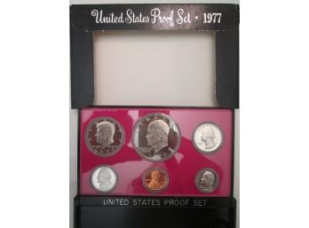 SET Of 6 COINS! Authentic 1977S MIRROR PROOF SET, Uncirculated, EISENHOWER $1, United States