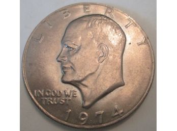 Authentic 1974P EISENHOWER DOLLAR $1.00, United States