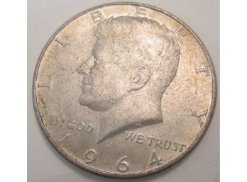 Authentic 1964D KENNEDY SILVER Half Dollar $.50 United States
