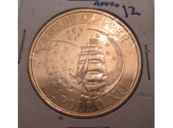 Authentic 1969 APOLLO XII 12, Commemorative Medal, $1 Size