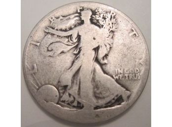 Authentic SAN FRANCISCO Mint WALKING LIBERTY SILVER Half Dollar $.50 United States