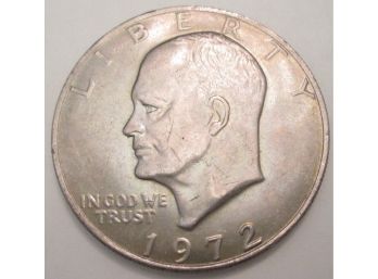 Authentic 1972P EISENHOWER DOLLAR $1.00, United States