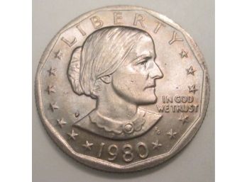 Authentic 1980P SUSAN B. ANTHONY DOLLAR $1.00 United States