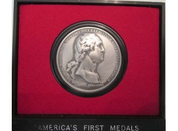 Authentic AMERICA'S FIRST MEDALS Commemorative Medal, GEORGE WASHINGTON, $1 Size