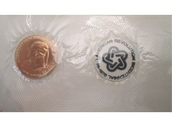 Authentic 1974 JOHN ADAMS, Bicentennial Commemorative Medal, $1 Size