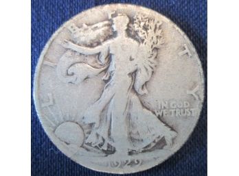 Authentic 1929S WALKING LIBERTY SILVER Half Dollar $.50 United States