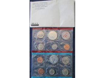 SET Of 10 COINS! Authentic 1969PDS MINT SET Brilliant Uncirculated, 40percent SILVER Kennedy, United States