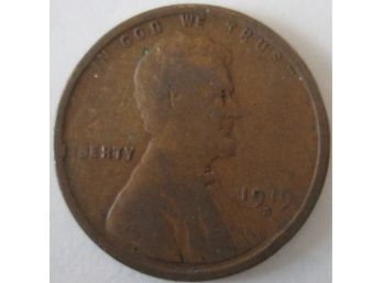 Authentic 1919S LINCOLN Cent WHEAT Penny $.01, United States