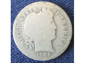 Authentic 1906P BARBER Or LIBERTY SILVER DIME $.10 United States