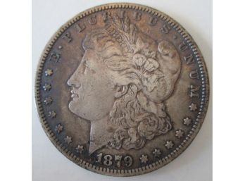 Authentic 1879S MORGAN SILVER Dollar $1.00, 90 SILVER, United States